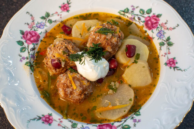 Loaded Meatball Soup