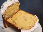 Russian Easter Bread Russian Easter Bread cut in half.